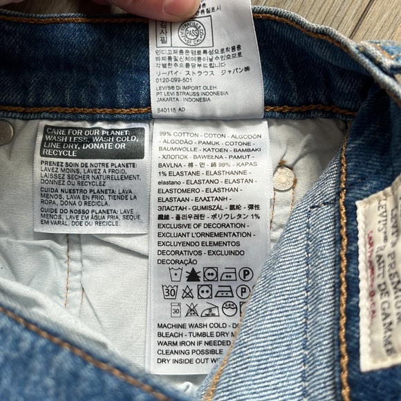 LEVI’s 501 Ankle Jeans Size 26 (L28”), Medium Wash - Picture 10 of 11